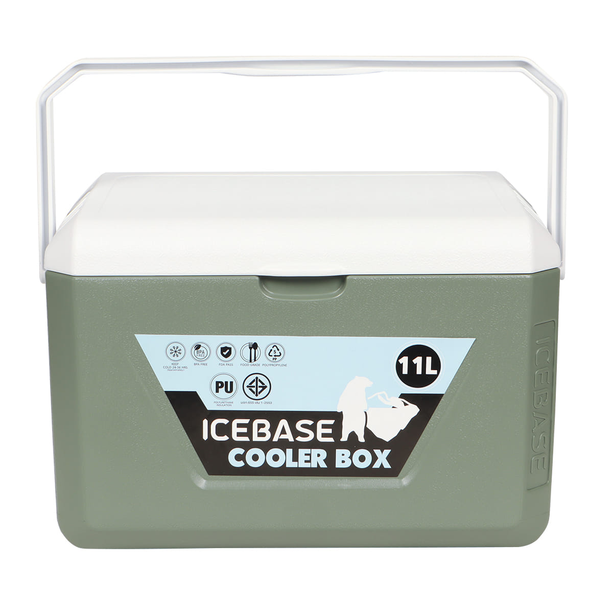 กระติกน้ำแข็งเก็บความเย็น ICEBASE รุ่น CLG-202GN (NEPTUNE) ขนาด 11 ลิตร สีเขียว